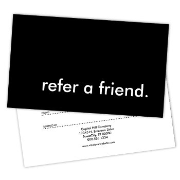 Refer A Friend Referral Card by identica at Zazzle