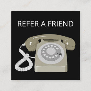 Refer a friend retro telephone referral card