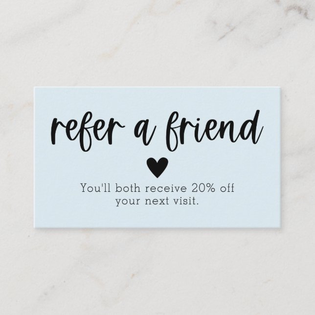 Refer A Friend Salon Referral Card (Front)