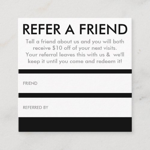 refer a friend square referral card