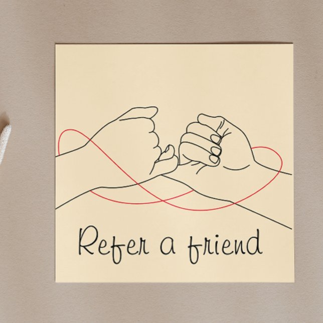 Refer A Friend Trendy Light Peach Pastels  Referral Card (Refer A Friend Trendy Light Peach Pastels Referral Card)