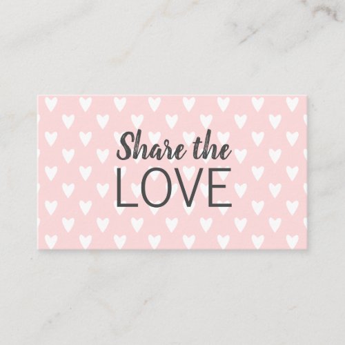 Refer a friend trendy modern pink business card