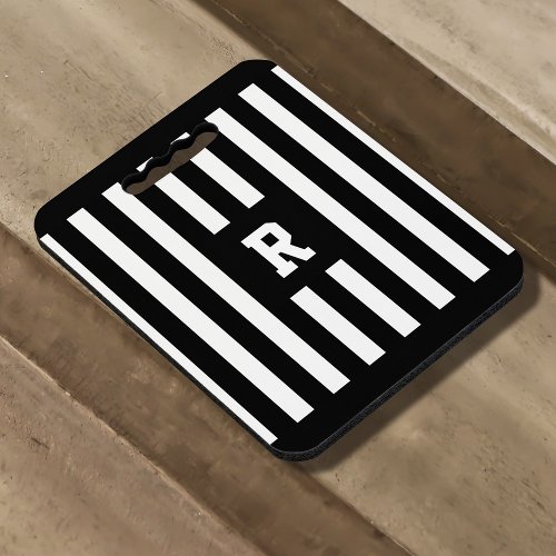 Referee Black and White Stripes Sports Stadium Seat Cushion