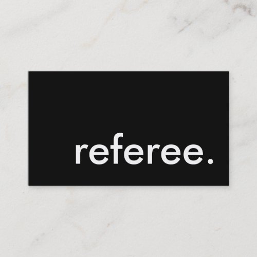 referee. business card template