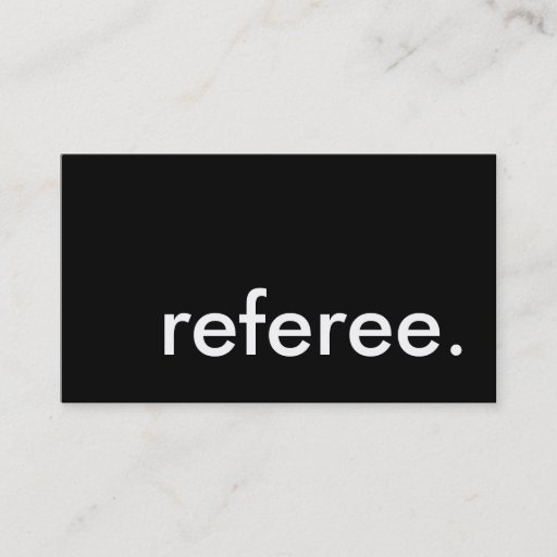 Customizable referee. business card template