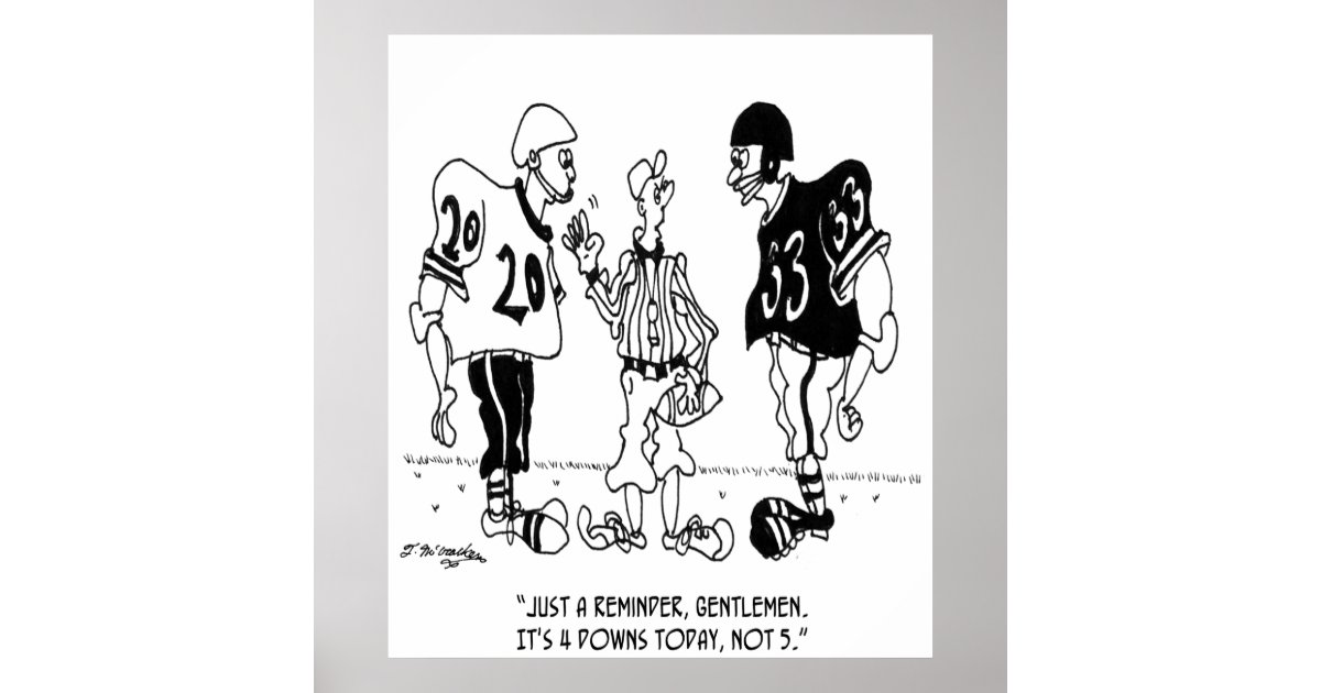 Referee Cartoon 5446 Poster | Zazzle.com