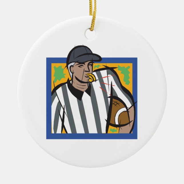 Referee Ceramic Ornament (Front)