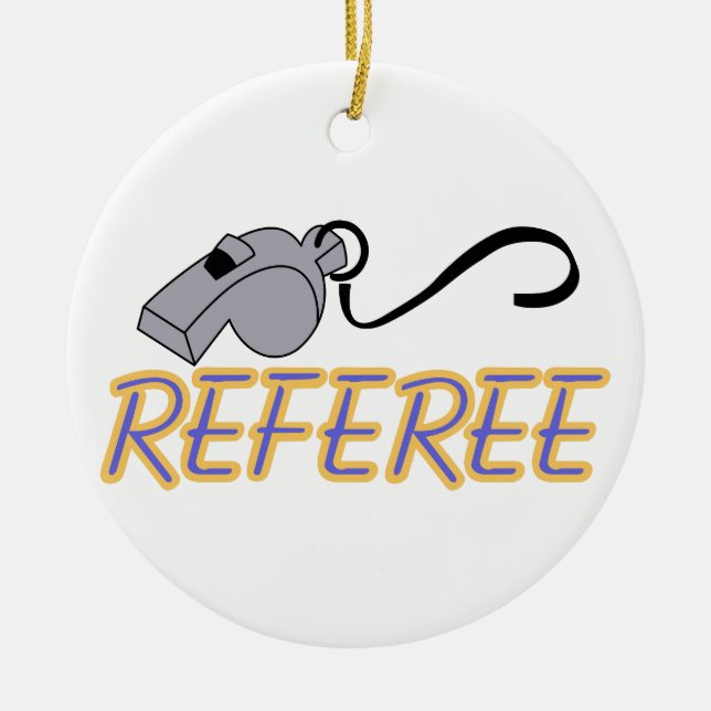 Referee Ceramic Ornament (Front)