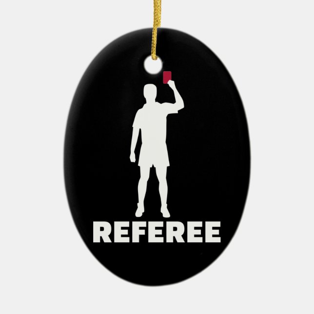 Referee Ceramic Ornament (Front)