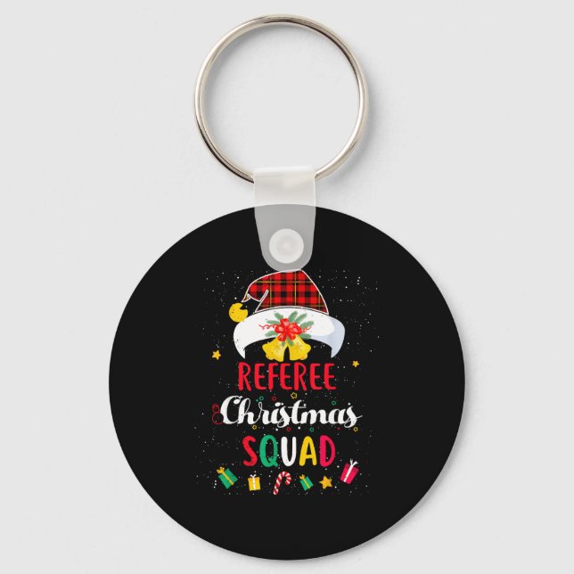 Referee Christmas Squad Santa Hat Umre Match  Keychain (Front)