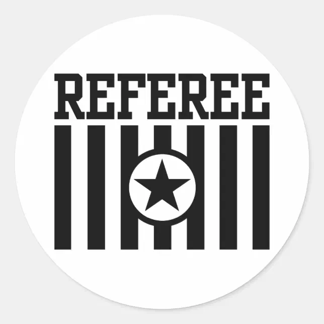 Refferee Stickers Referee Classic Round Sticker | Zazzle