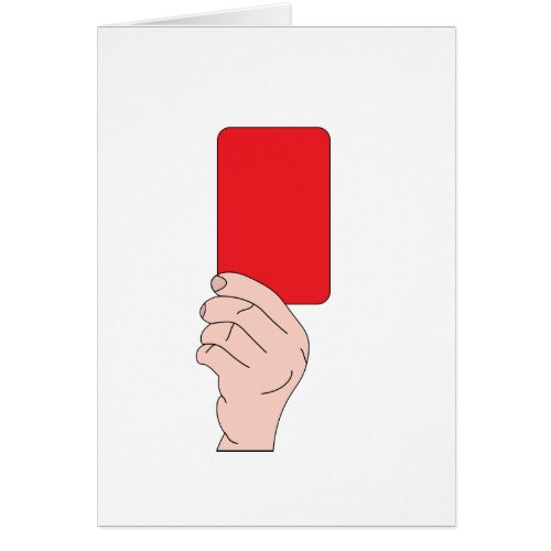 Referee Showing A Red Card Greeting Cards