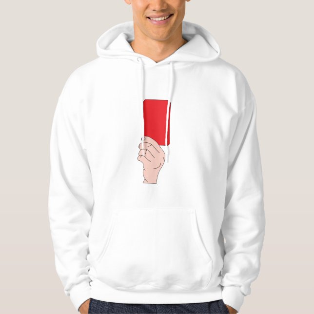 Referee Showing A Red Card Mens Hoodie (Front)