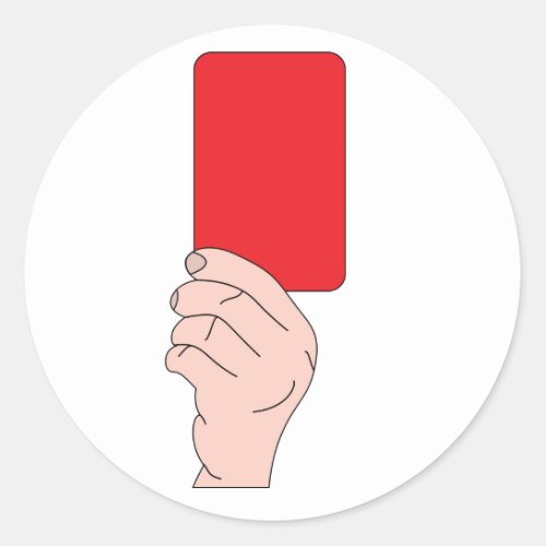 Referee Showing A Red Card Stickers