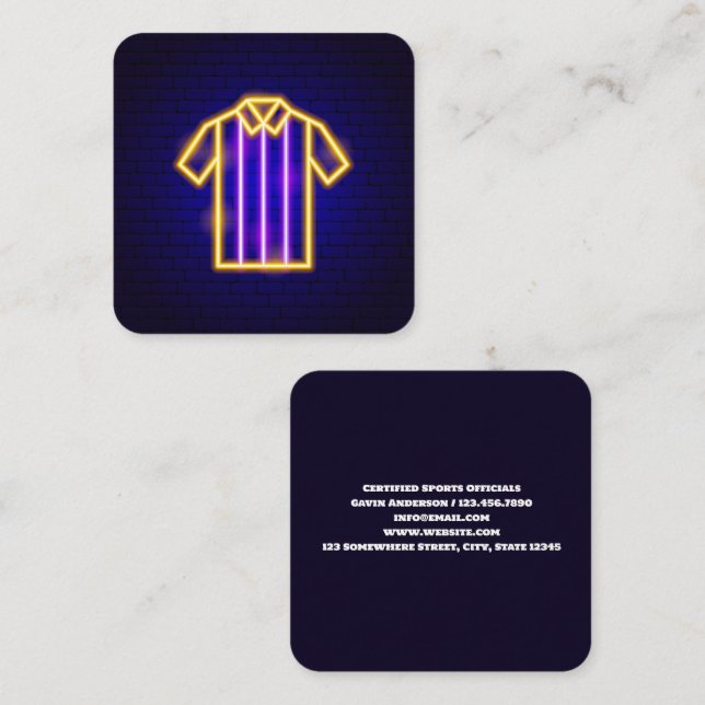 Referee Square Business Card (Front/Back)