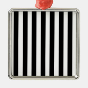 Referee Stripes Metal Ornament
