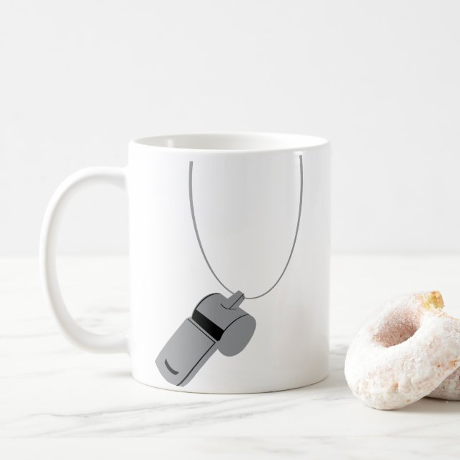 Referee Whistle Coach Coffee Mug (With Donut)