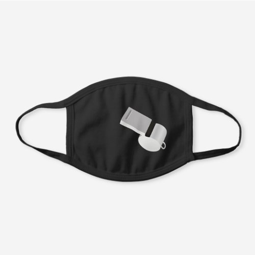 Referee Whistle _ Fun Black Cotton Face Mask