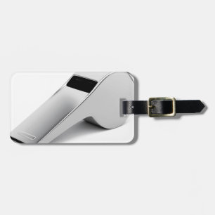 Referee whistle luggage tag