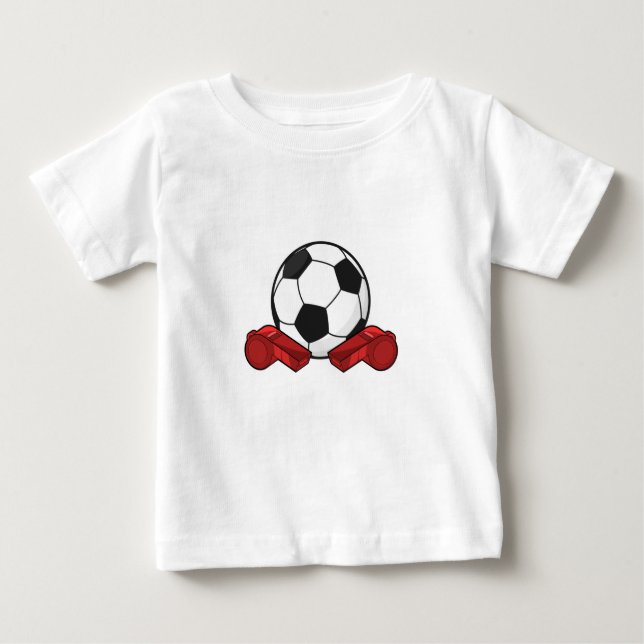 Referee whistle & Soccer ball Baby T-Shirt (Front)