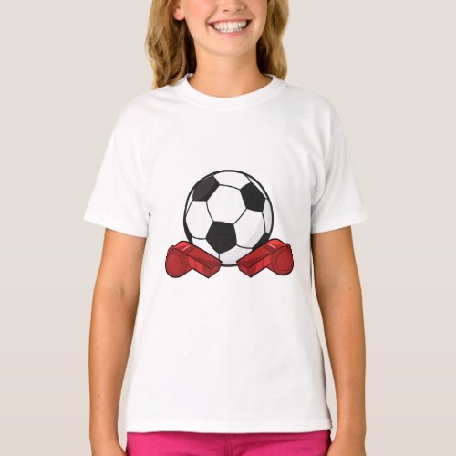 Referee whistle  Soccer ball T_Shirt