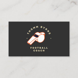Referee Whistle Sports Team Business Card
