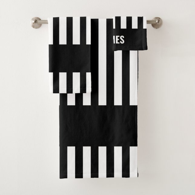 Referee Zebra Stripe Towel Personalized Set (Insitu)