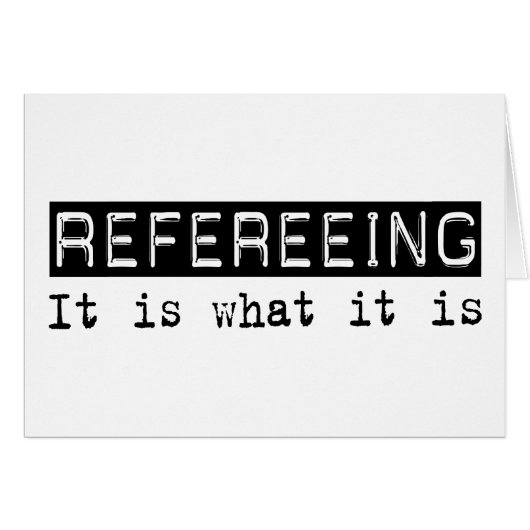 Refereeing It Is Cards (Front Horizontal)