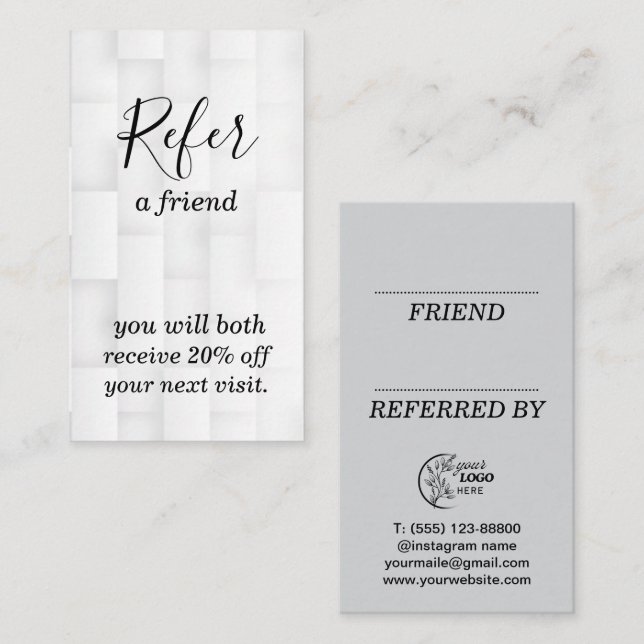 Referral Card (Front/Back)