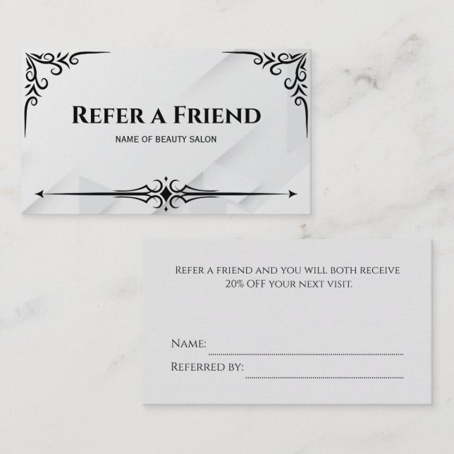 Referral Card (Front/Back)