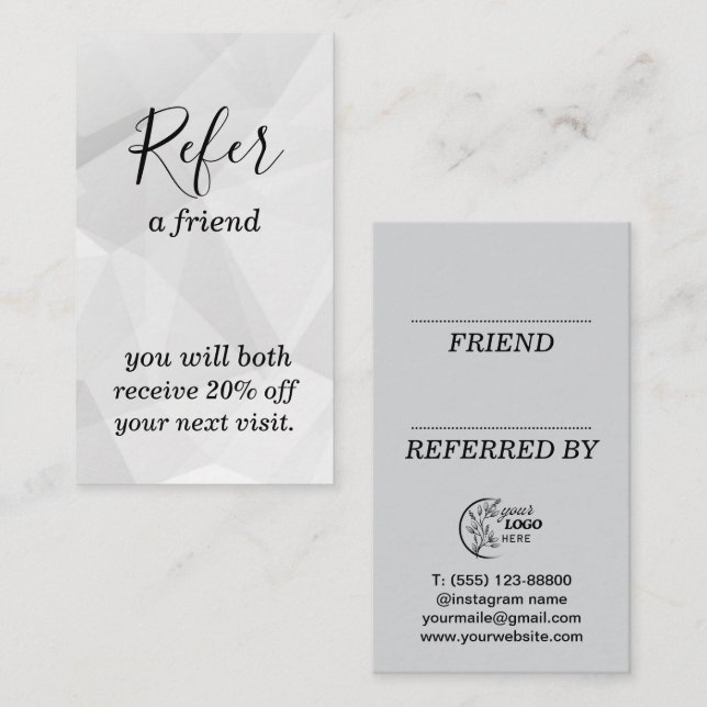 Referral Card (Front/Back)