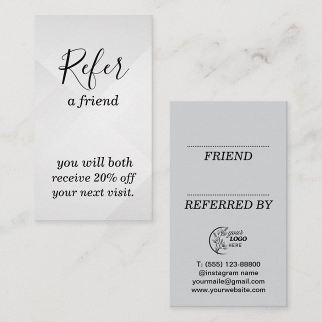 Referral Card (Front/Back)