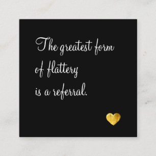 Referral Card Customer Loyalty Gold Heart