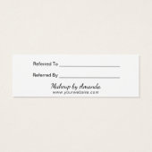 Referral Card | Elegant Minimal Gold Heart Elegant (Back)
