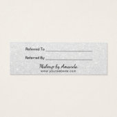 Referral Card | Elegant Silver Glitter Red Heart (Back)