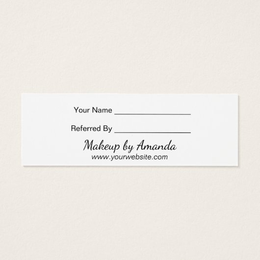 Referral Card | Gold Script Beauty Salon (Back)