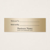 Referral Card | Luxury Silver Glitter Modern Gold (Back)