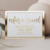 Referral Card | Modern Gold Framed