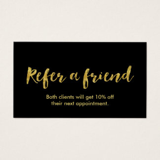 Referral Card | Modern Gold Script