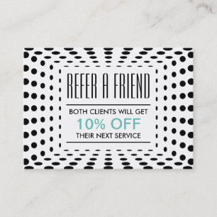 Referral Card Modern Halftone Dots
