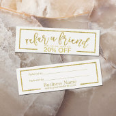 Referral Card | Modern Minimalist Gold Typography