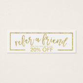 Referral Card | Modern Minimalist Gold Typography (Front)