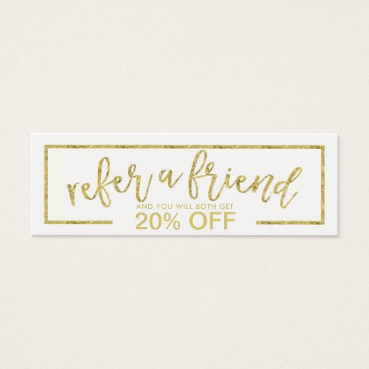 Referral Card | Modern Minimalist Gold Typography (Front)