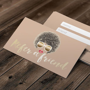 Referral Card Natural Hair Beauty Salon