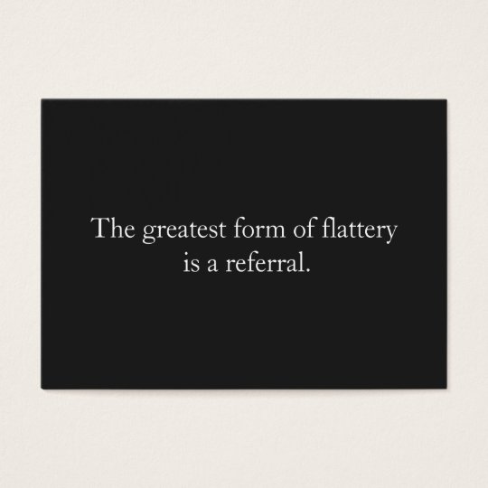 Referral Card Professional Entrepreneur Black
