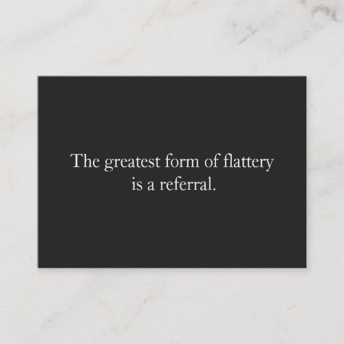 Referral Card Professional Entrepreneur Black Business Card Templates