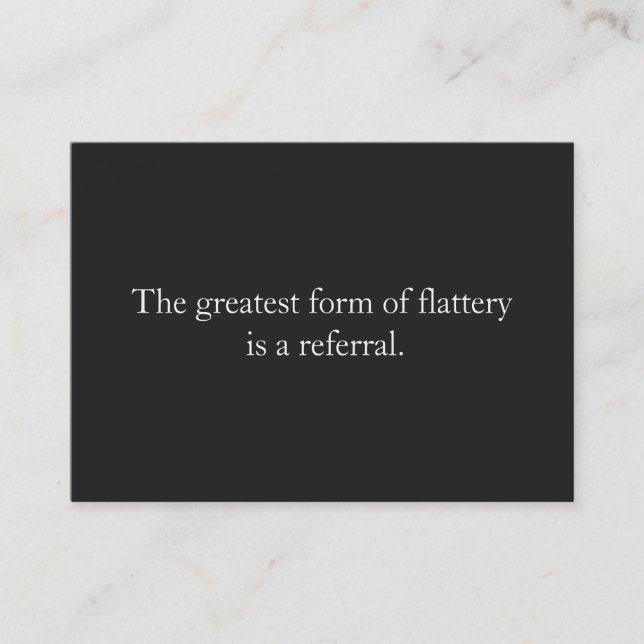 Referral Card Professional Entrepreneur Black (Front)