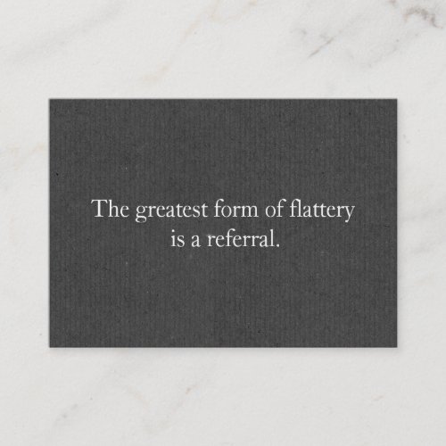 Referral Card Professional Entrepreneur Gray Business Cards