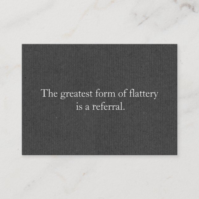 Referral Card Professional Entrepreneur Gray (Front)