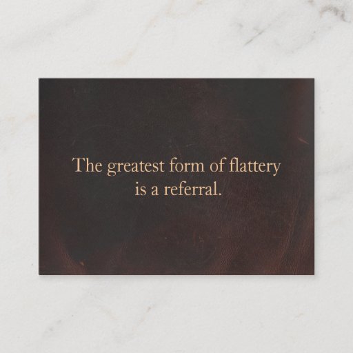 Customizable Referral Card Professional Entrepreneur Leather Business Card Templates